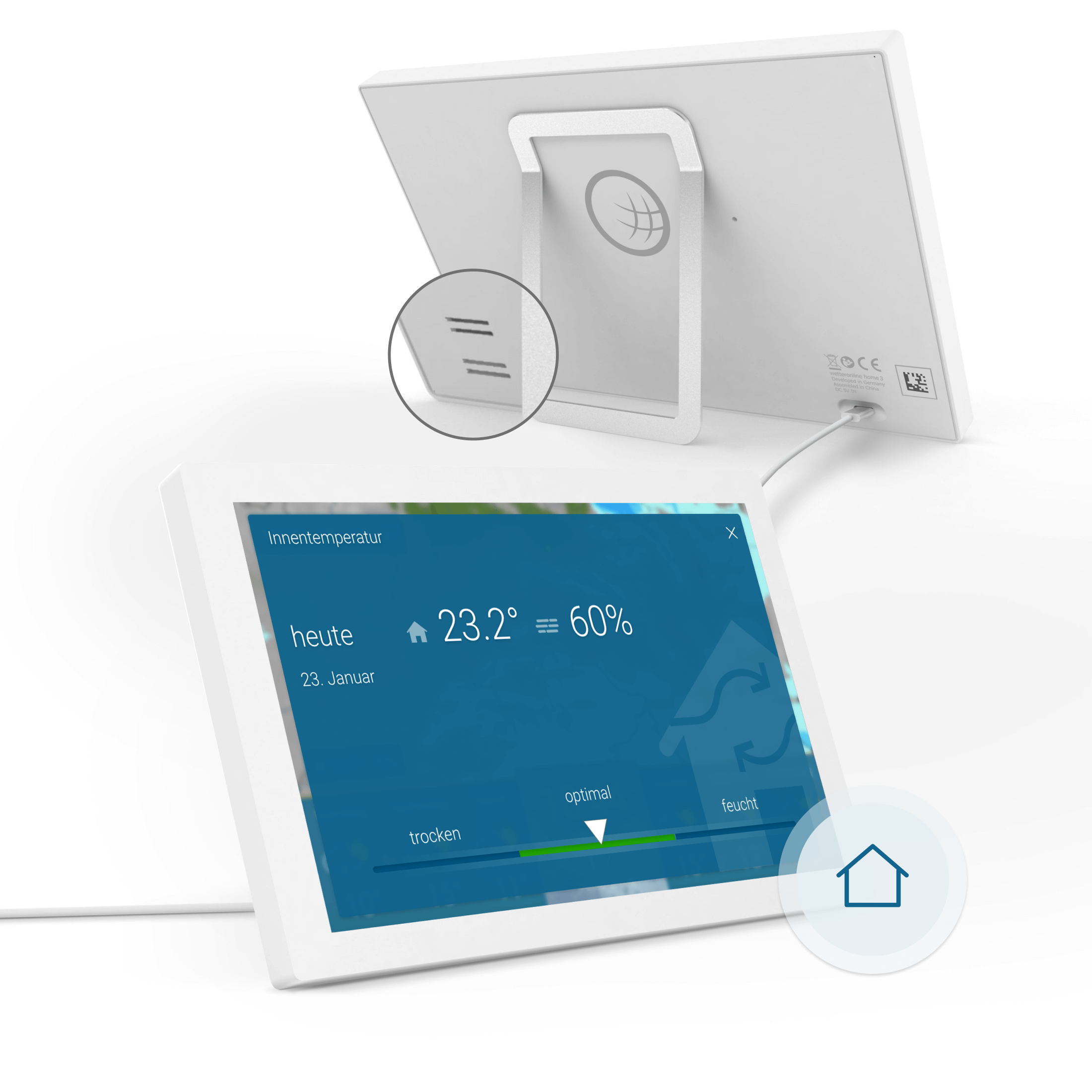 tiempo & radar home + kit de montaje en pared