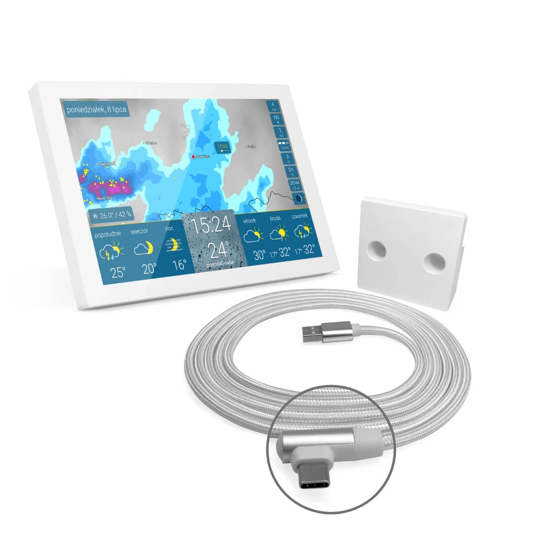pogoda & radar home + zestaw do montażu na ścianie